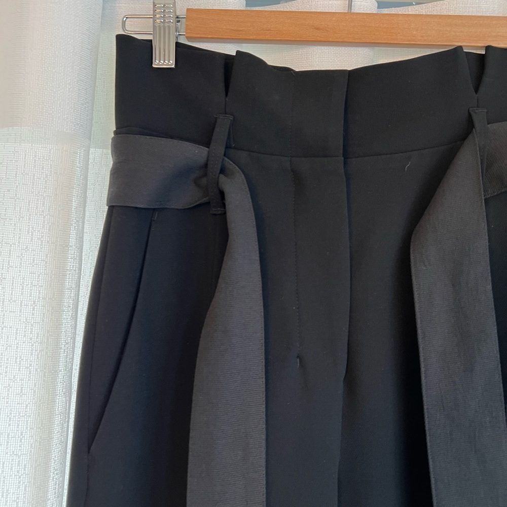 Aritzia Black High Waist Belted Pants Size 0